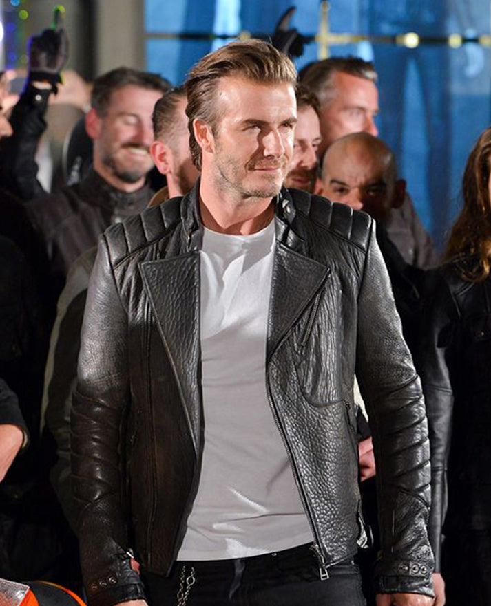 David Beckham Biker Leather Jacket