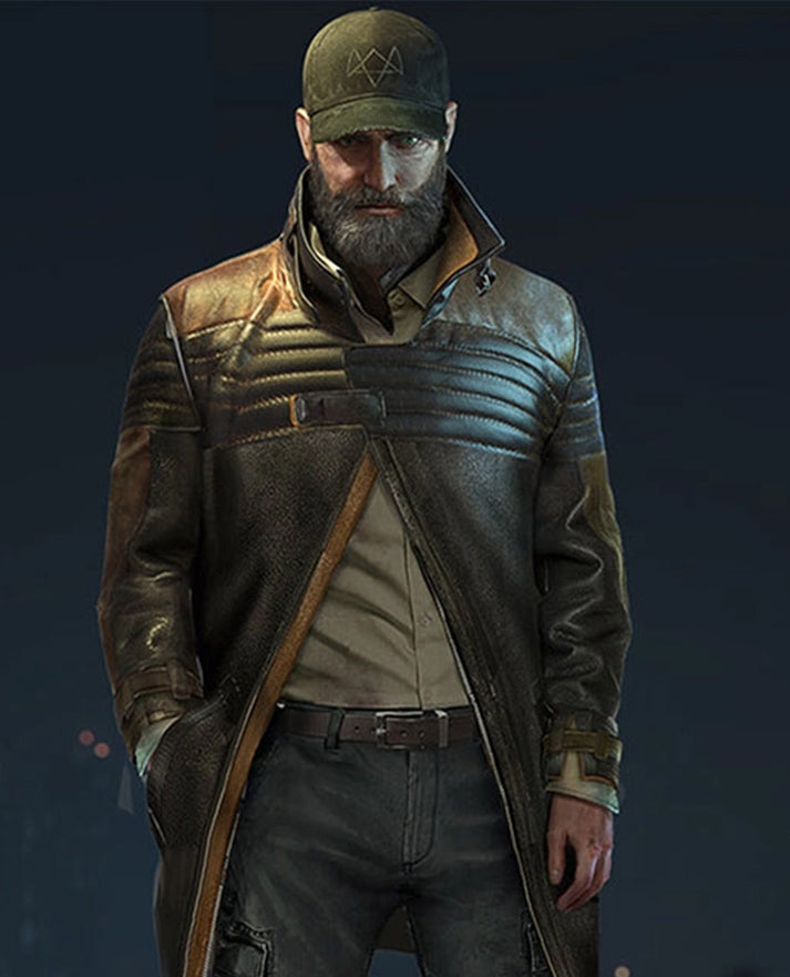 Watch Dogs 3 Legion Aiden Leather Trench Coat