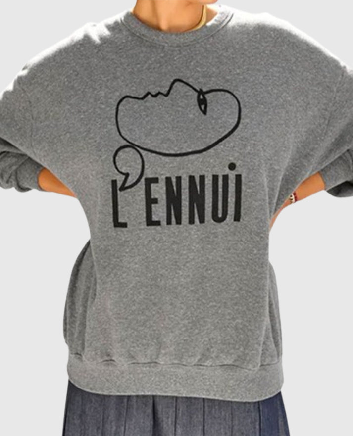 Shrinking S02 Christa Miller Grey Oversized Sweatshirt