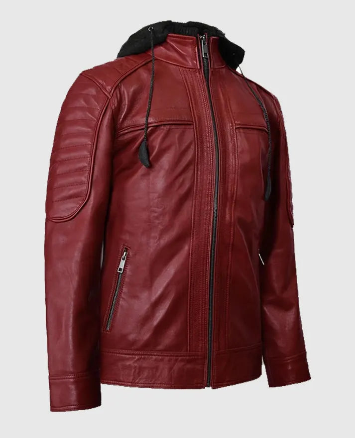 Men's Hooded Rodeo Leather Jacket