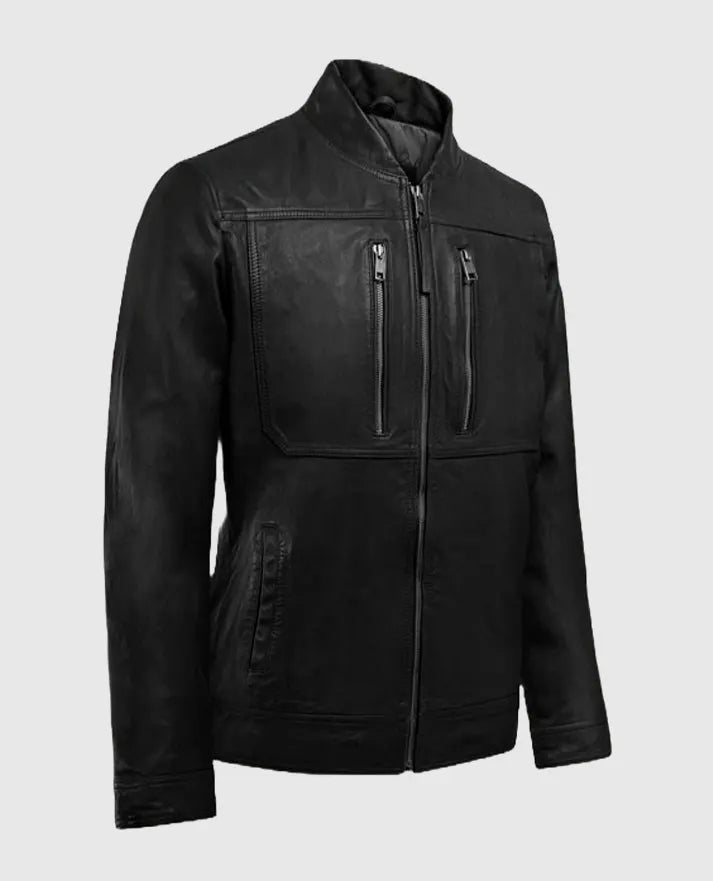 Thunder Storm Men's Black Leather Jacket