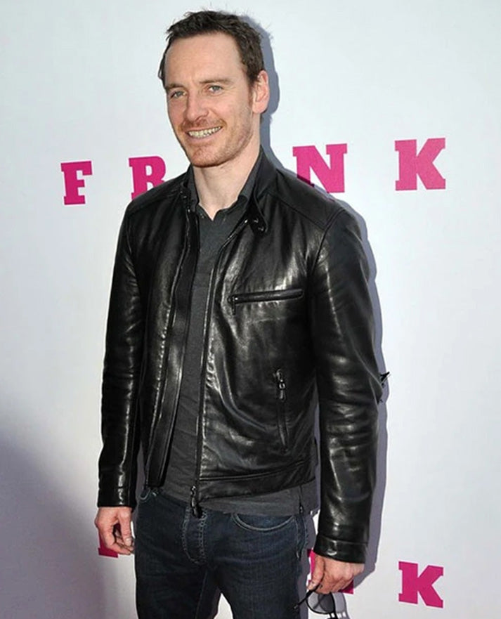 Michael Fassbender Frank Film Leather Jacket