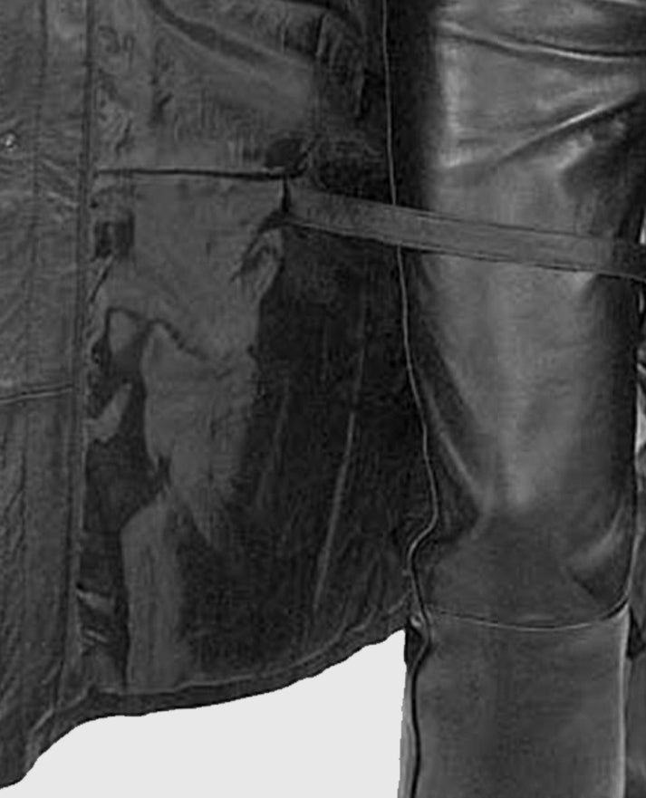 Men's Long Leather Duster Coat