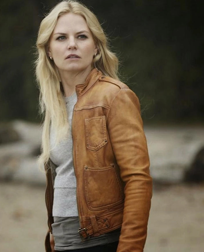 Jennifer Morrison Once Upon A Time Brown Leather Jacket