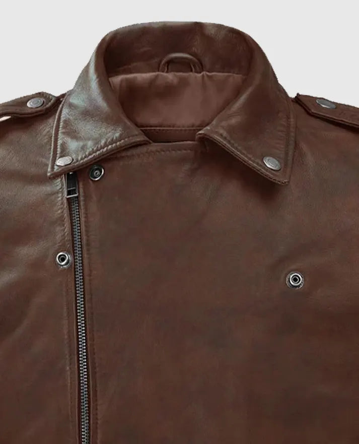 Men's Rutland Riding Spanish Brown Leather Jacket