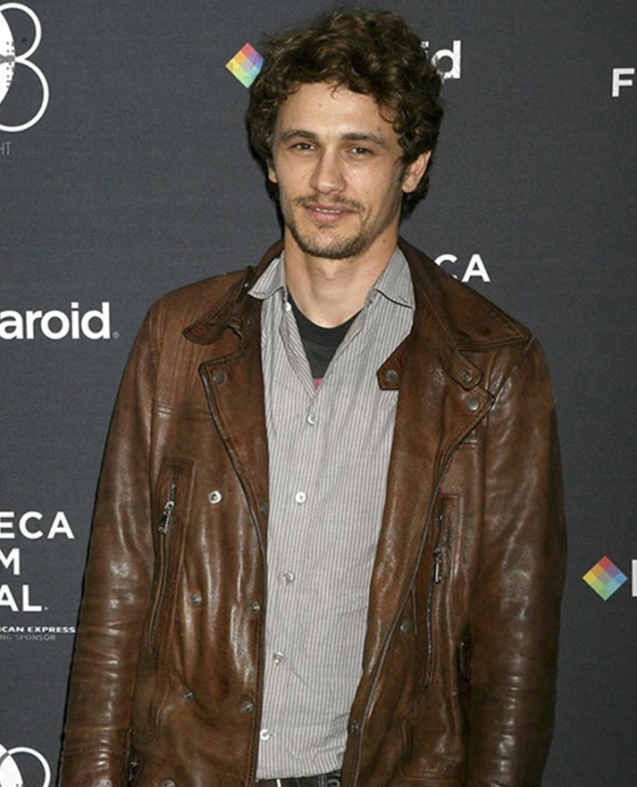 James Franco Brown Leather Jacket