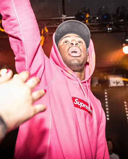 Supreme Box Logo Pink Hoodie