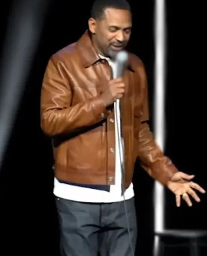 Mike Epps Brown Leather Jacket