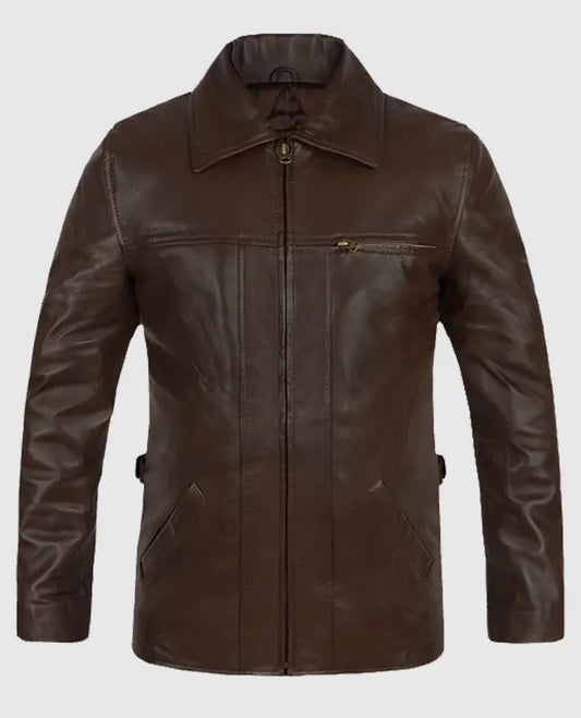 Leonardo DiCaprio Inception Brown Leather Jacket