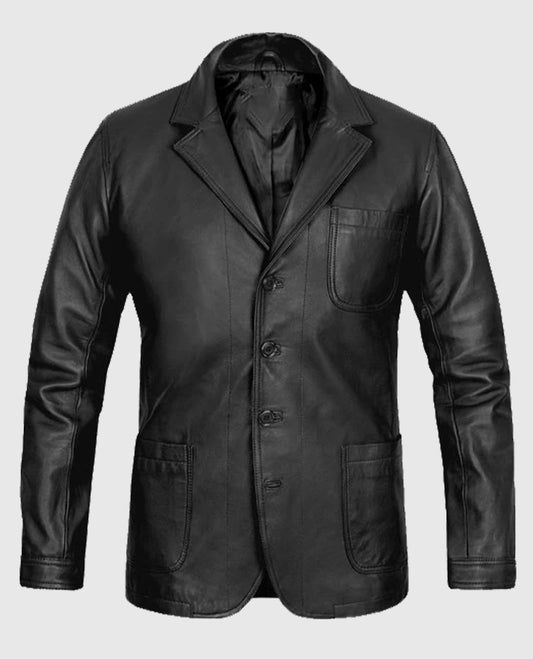 Daniel Craig Leather Blazer
