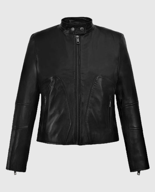 Carrie Anne Moss The Matrix Resurrections Leather Jacket