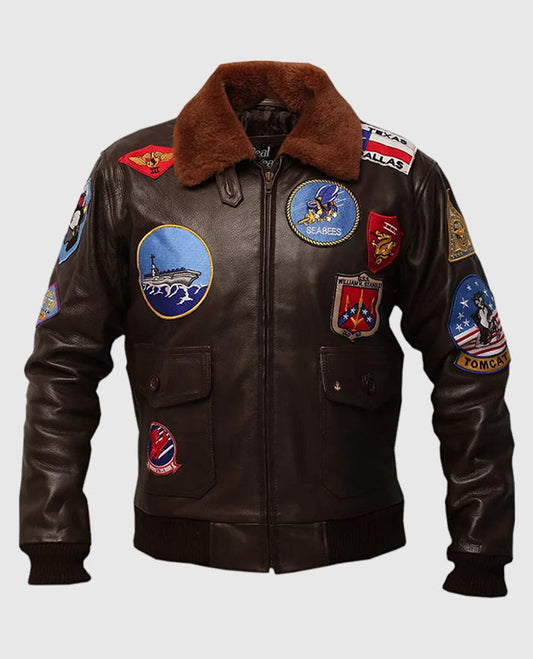 Top Gun Tom Cruise Bomber Leather Jacket