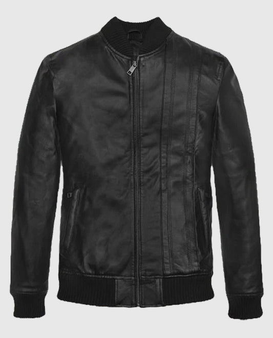 Chris Evans Bomber Leather Jacket
