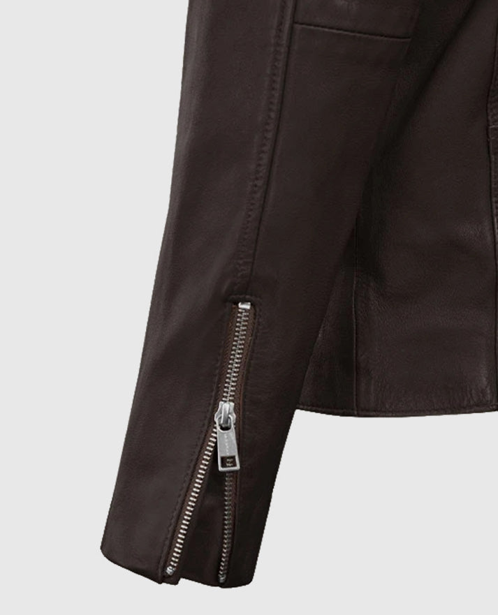 Men's Motorad Brown Biker Leather Jacket