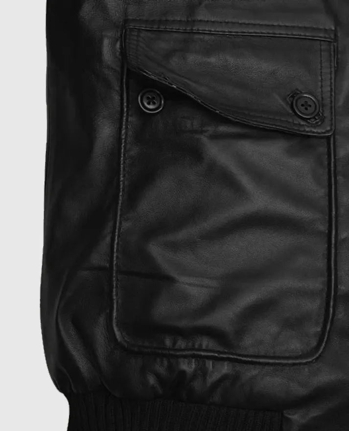 X-Men Ryan Reynolds Black Leather Jacket