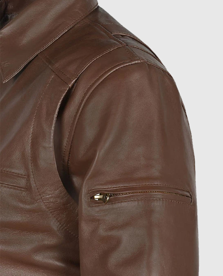 Men's Hunter Leather Bomber Jacket