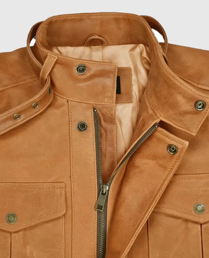 Rafael Nadal Brown Leather Jacket