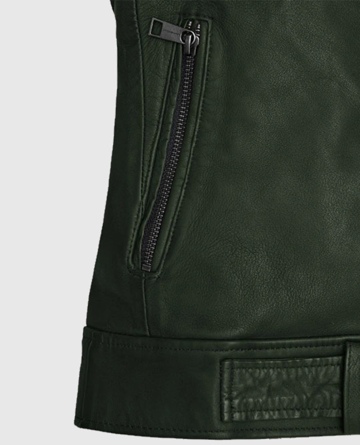 Victoria Justice Spanish Green Leather Jacket