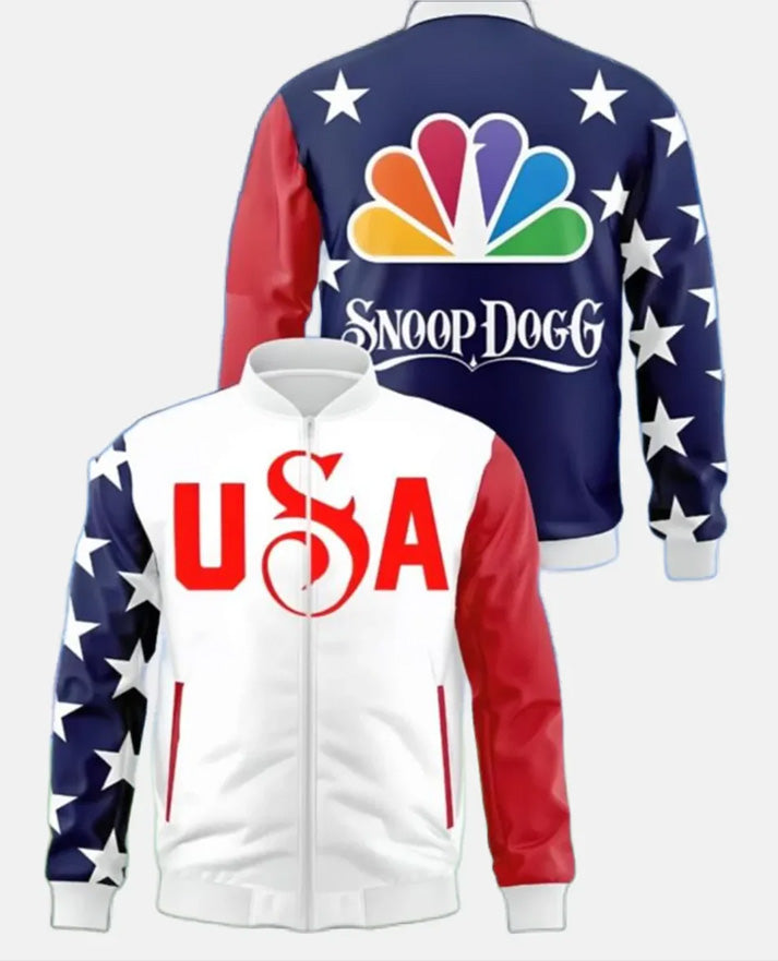 U.S. Olympic 2024 Snoop Dogg Leather Jacket