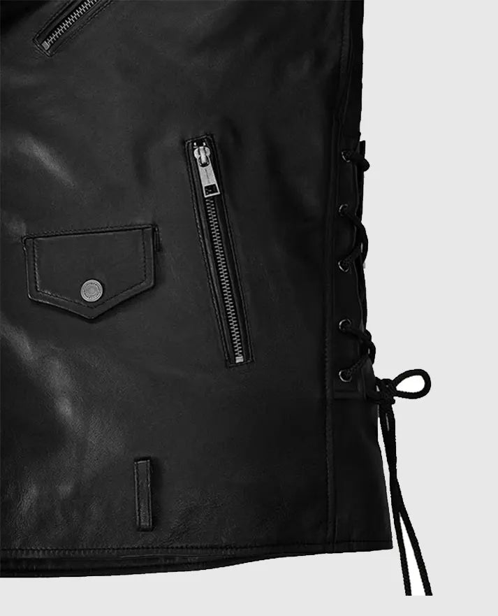 WWE Triple H Black Leather Jacket