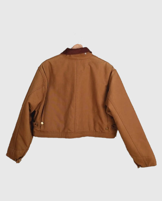 Brown Vintage Carhartt x NY Yankees Crop Jacket