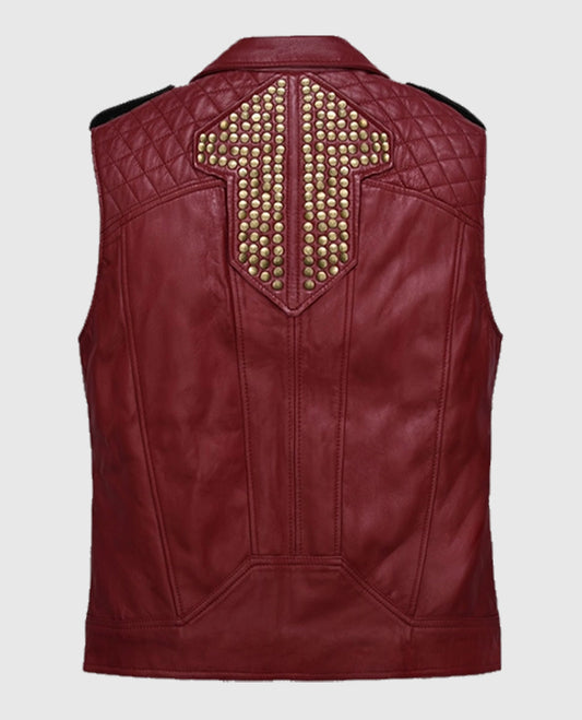 Chris Hemsworth Thor Love and Thunder Red Cherry Leather Vest