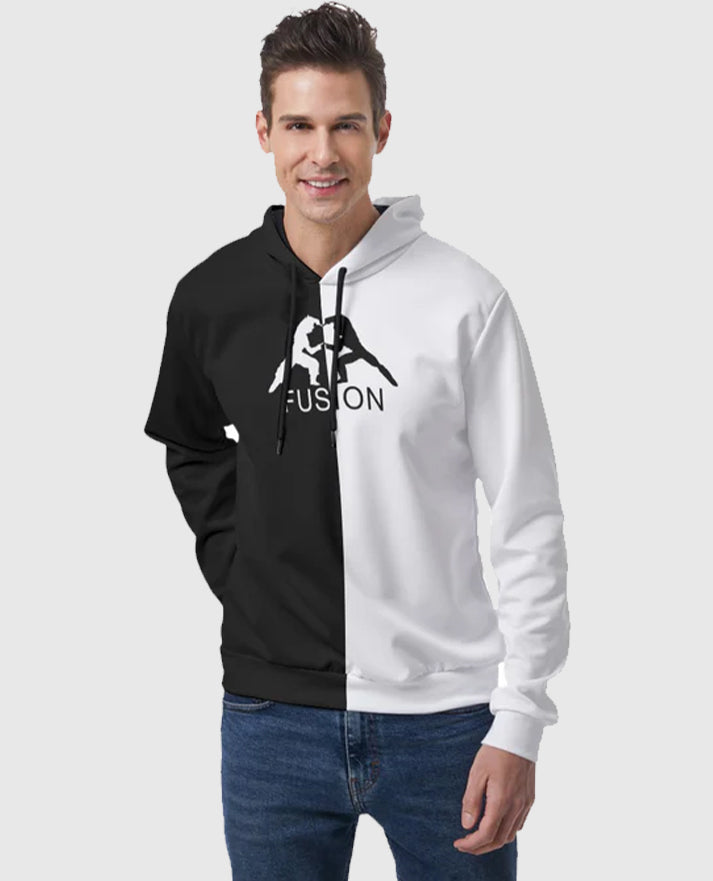 Dragon Ball Z Fusion Dance Bicolor Black and White Pullover Hoodie
