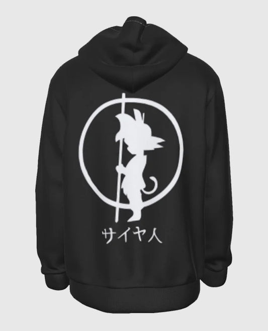 Dragon Ball Z White Shadow Kid Goku Black Hoodie