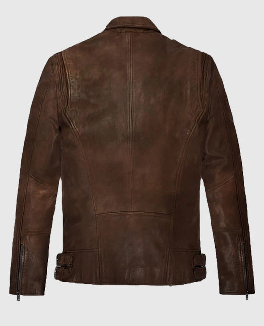 Falcon Spanish Brown Rider Leather Jacket For Men