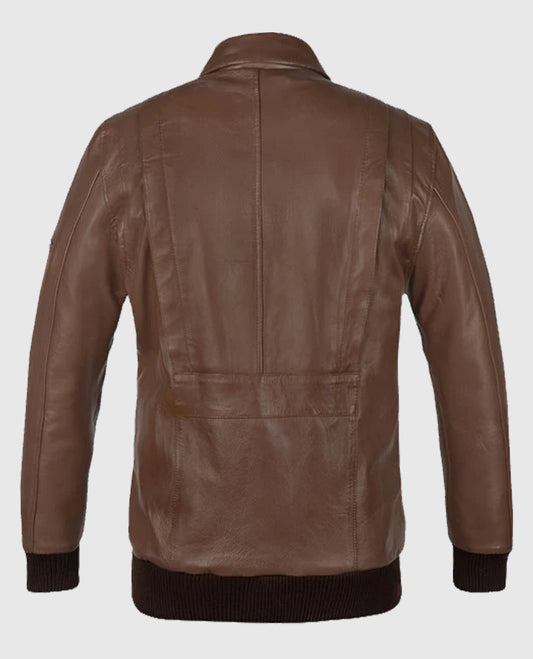 Hunter Leather Bomber Jacket for Men
