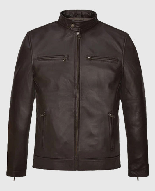 Jason Beghe Chicago P.D. Hank Voight Brown Leather Jacket