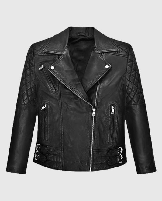 Lucy Hale Biker Leather Jacket
