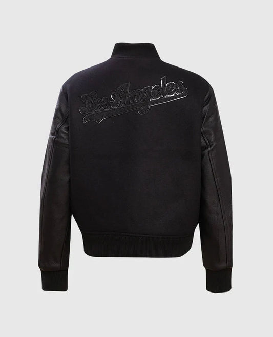 MLB Los Angeles Dodgers Women's Black Varsity Jacket
