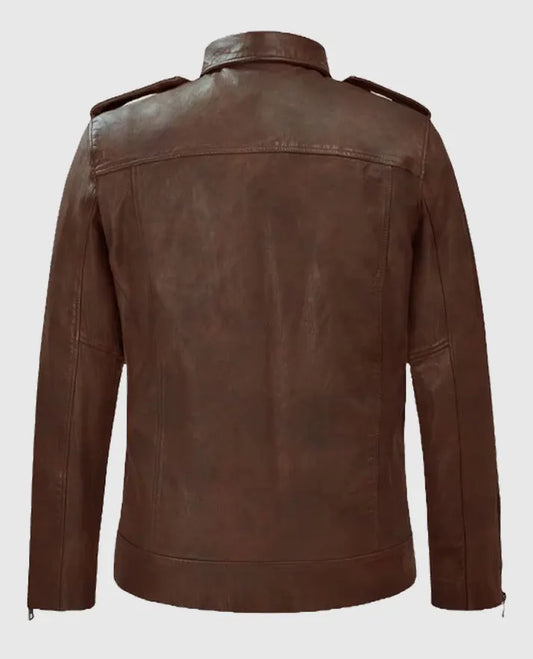 Men's Rutland Riding Spanish Brown Leather Jacket