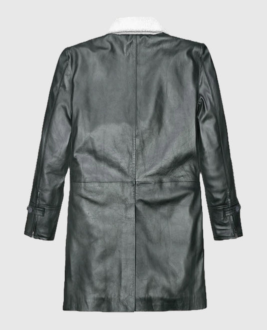 Metallic Gray Tom Hardy Trench Coat