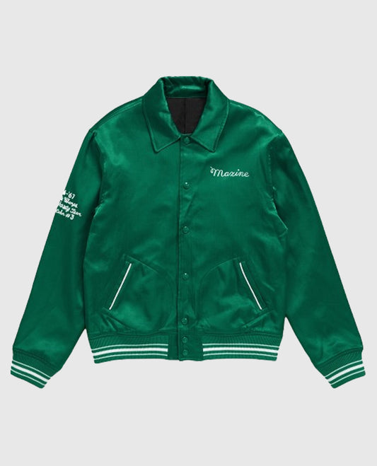 Mia Goth MaXXXine Green Letterman Jacket