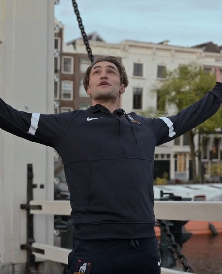 Ted Lasso S03 Phil Dunster Black Hooded Track Jacket