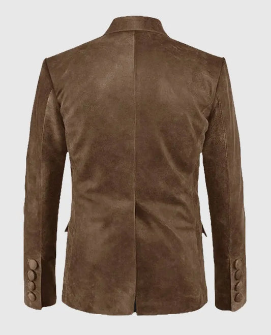 Quaint Leather Blazer for Men