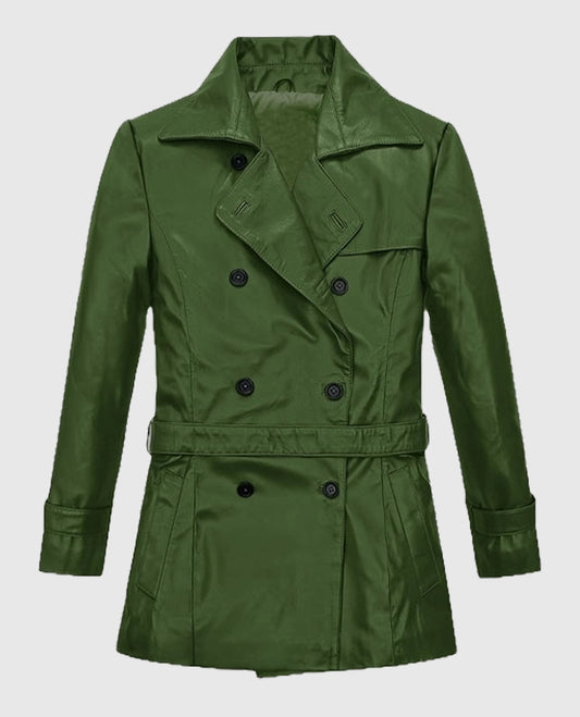 Svetlana Viktorovna Khodchenkova The Wolverine green Leather Jacket