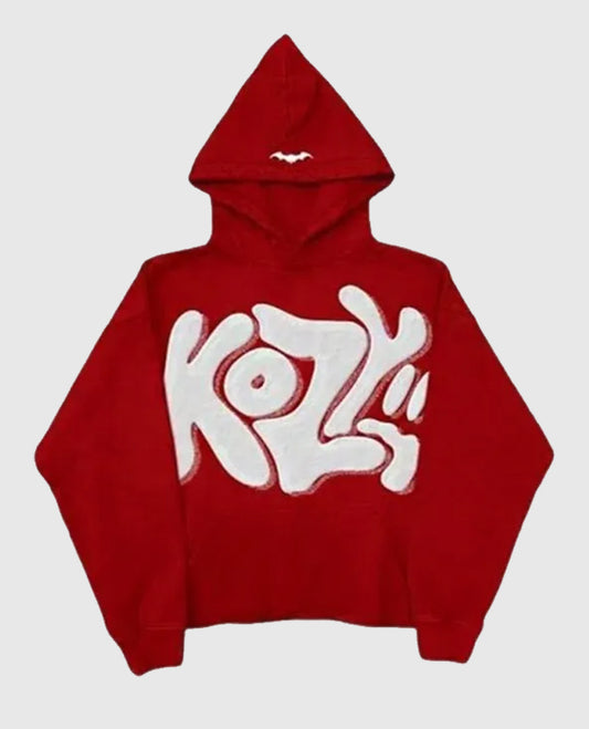 Y2K Kozy Red Pullover Hoodie