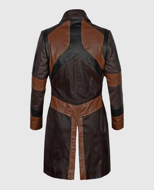 Zoe Saldana Guardians of the Galaxy Vol 2 Leather Long Coat