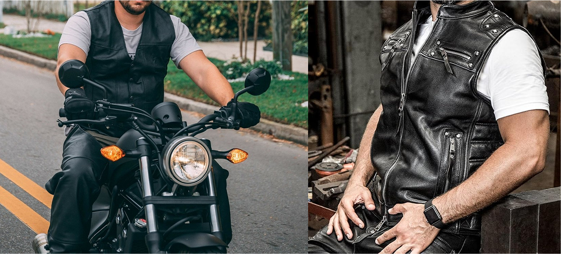 Ultimate Guide to Men’s Leather Biker Vests: Style, Fit & Function