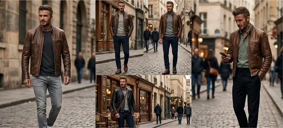 How to Style David Beckham Leather Jackets with Everyday Outfits