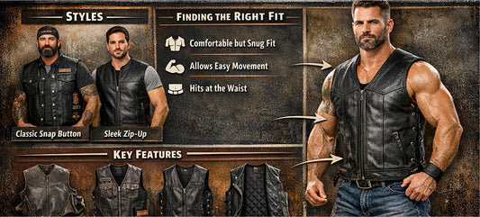 Ultimate Guide to Men’s Leather Biker Vests: Style, Fit & Function