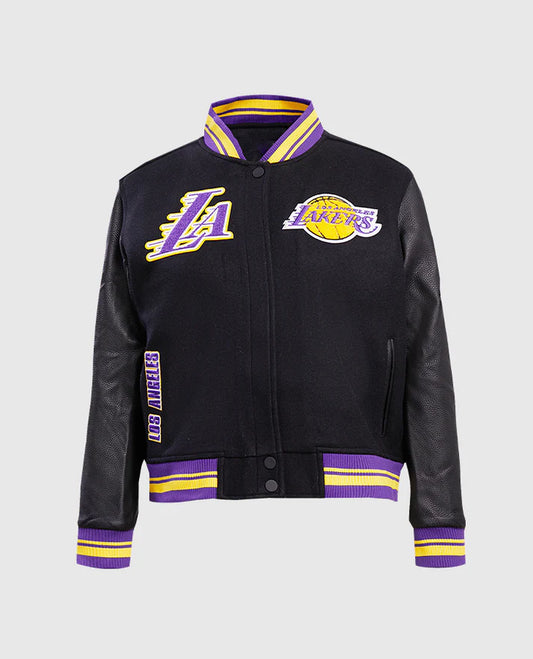 NBA Los Angeles Lakers Black Varsity Jacket