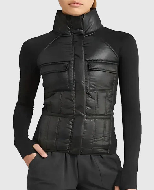 Women's Hybrid Black Zella Puffer Jacket