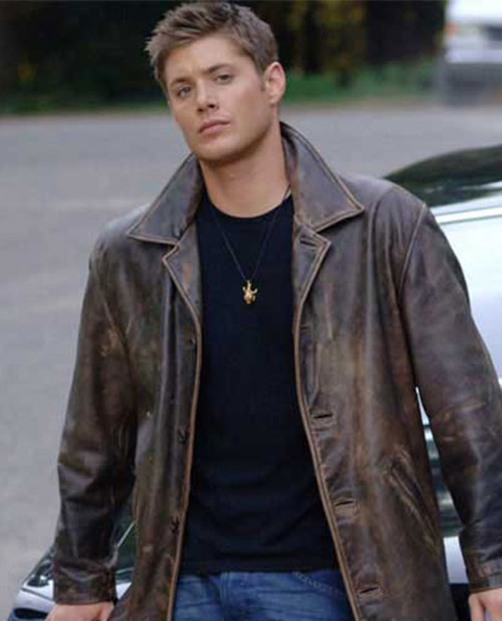 Supernatural Jensen Ackles Leather Trench Coat