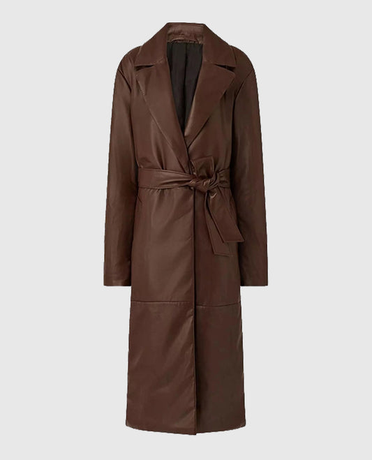 Women's Leather 90's Vintage Long Coat