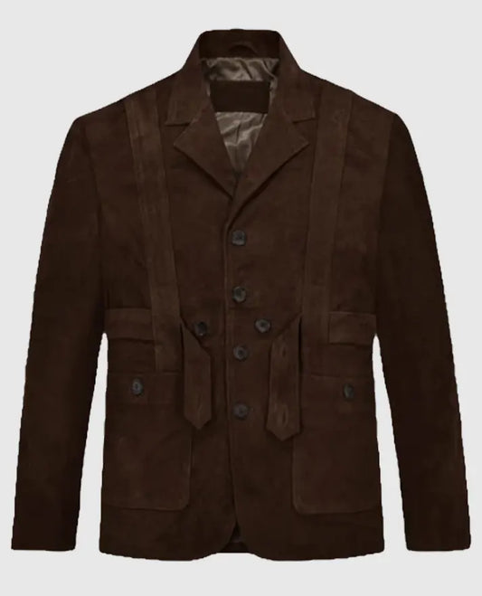 Men's Dune Suede Leather Safari Blazer