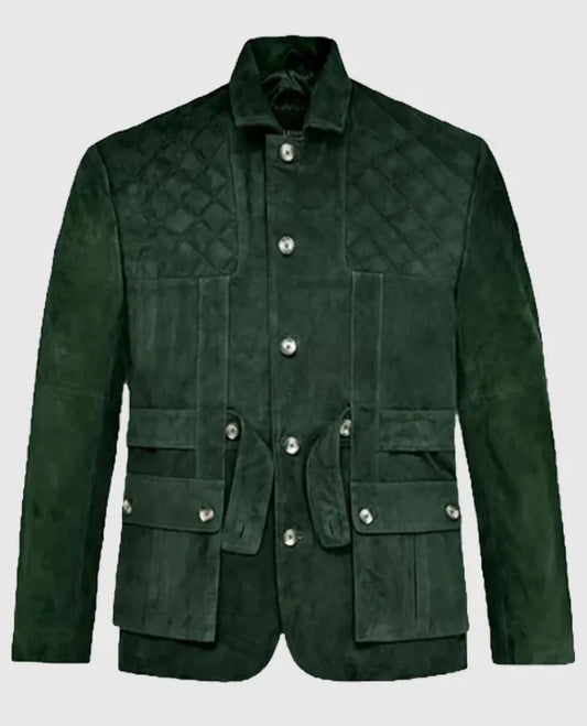 Men's Suede Leather Forest Safari Blazer